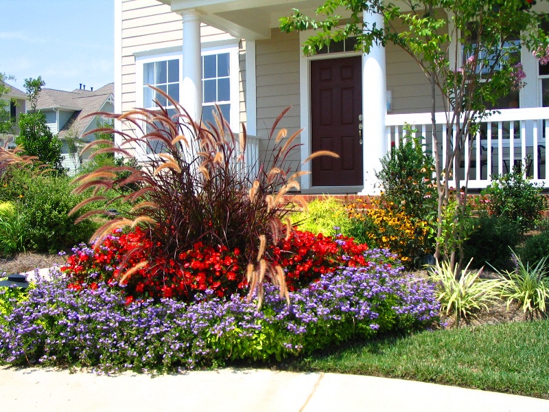 Shrubs & Flower Bed Outside of Home 